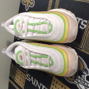 Nike Air Max 97 "Feel Love" White Pearl Pink Green Women size 9 FD0870-100